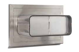 RVS buitenrooster Eco+ 169x77mm vaste lamellen