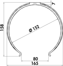 Bevestigingsbeugel Eco+ flex Ø150mm lichtgrijs