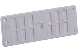 Afsluitbaar ventilatierooster 165x60mm met schuif, wit