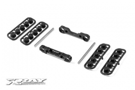 XB808 Alu Front Lower Susp. Holders Set - Square Adj. Roll-C X352304