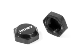 HUDY ALU WHEEL NUT WITH COVER - RIBBED (2) H293560