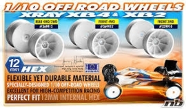 4WD Front Wheel Aerodisk with 12mm Hex - White (2) X369912
