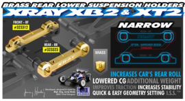 BRASS REAR LOWER SUSP. HOLDER - NARROW - REAR X323323