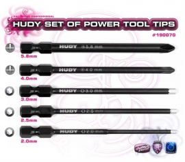 Set Of Power Tool Tips 2.0, 2.5, 3.0mm + 4.0, 5.8 Phillips H190070