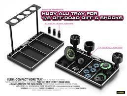 HUDY ALU TRAY FOR 1/8 OFF-ROAD DIFF & SHOCKS H109802