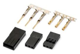 Connectors male/ female gold plated pair JR rcTOP032