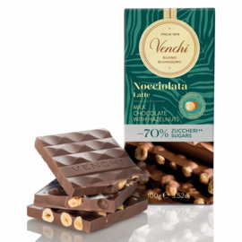 Venchi - Chocoladerepen met hazelnoten -70% suiker