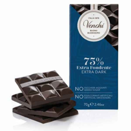 Venchi 75% Pure chocoladereep, zonder toegevoegde suiker
