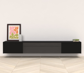 TV meubel met speakerdoek zwevend