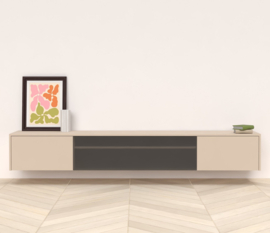TV meubel met speakerdoek zwevend