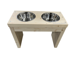 Honden voerbak van nieuw steigerhout