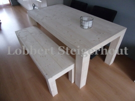 Steigerhouten tafel Britt