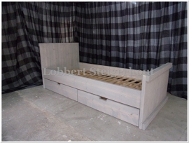 Steigerhouten Bed met 2 Lades