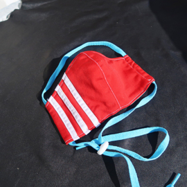 Adidas mask red blue cord