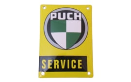 Emaille Plaat 14*10cm Puch Service