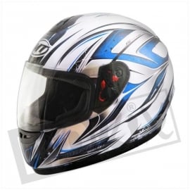 Helm Roadster II wit blauw