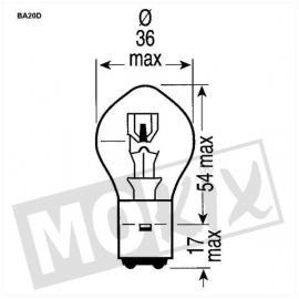 5. Lamp Aerox Phillips BA20D 12V 35W