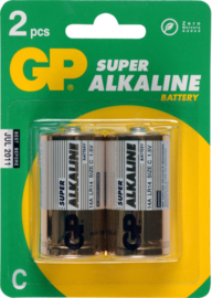 GP Alkaline batterij 1,5v LR14 C 2 pack