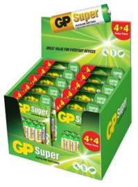 GP Alkaline Batterijen AAA Super 4 + 4