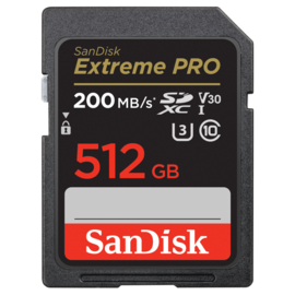 SanDisk SDXC Extreme Pro 512GB 200mb/s - V30