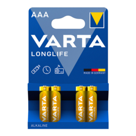 Varta Batterij  AAA 4 pack 1,5v Longlife