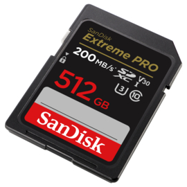SanDisk SDXC Extreme Pro 512GB 200mb/s - V30