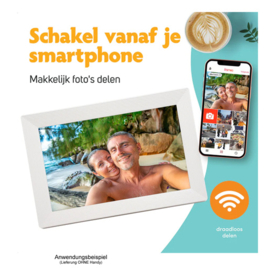 Pora & CO Digitaal fotolijst 10 inch met WIFI en touchscreen  Wit