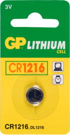 GP Lithium batterij  3V CR1216