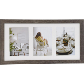 Houten fotolijst Modern Galerij Grijs voor 3x 10x15