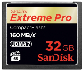 Sandisk Extreme PRO Compact Flash kaart 32GB 160Mb/s