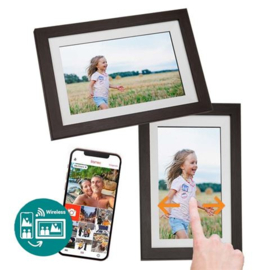 Frameo  digitaal fotolijst HF-101WB 10,1 inch Bruin