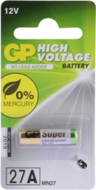 GP High voltage batterij 27A  12V