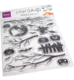 CS1111 Clear Stamp  Colorfull silhouettes Halloween