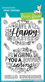 LF2784 Lawn Fawn Giant Easter Messages Clear Stamps