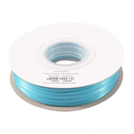 301002-5012 Vaessen Creative • Satijnlint dubbel 3 mm 100m Turquoise