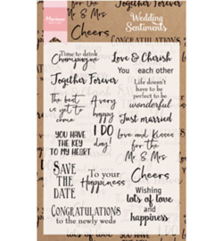 CS0999 Marianne Design clear stamps Wedding sentiments