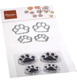 CS1088 Paws Clear Stamp & Die Paws