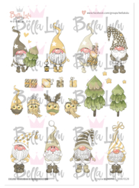3000/0128 Bella Lulu Knipvel Fireplace gnomes