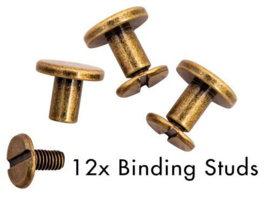 SL-PES-STUD02 Binding Studs Old Gold Planner Essentials 12st