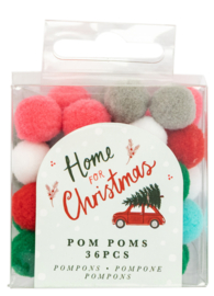 HFXMAS008 Home for Christmas Pompoms