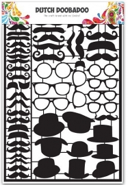 472.950.002 Laser Paper Art A5 black Mustaches