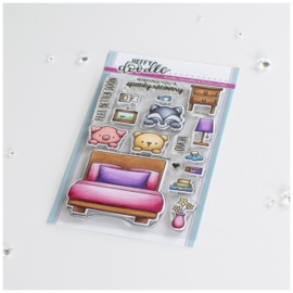 HFD0380 Heffy Doodle Bed Heads Clear Stamps