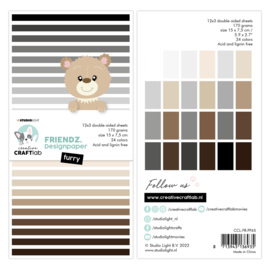 CCL-FR-PP65 CraftLab papierblok Furry browns