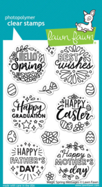 LF2782 Lawn Fawn Magic Spring Messages Clear Stamps