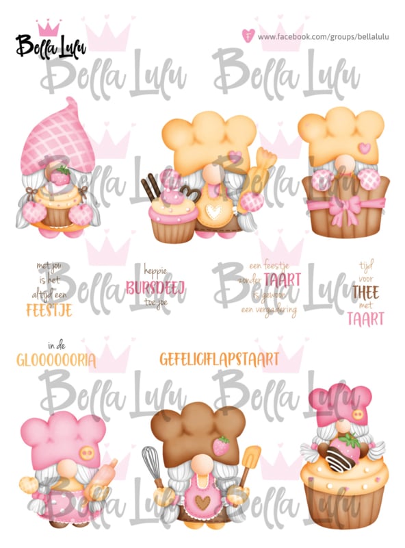 3000/0099 Bella Lulu Knipvel Happy Sweet Cupcake