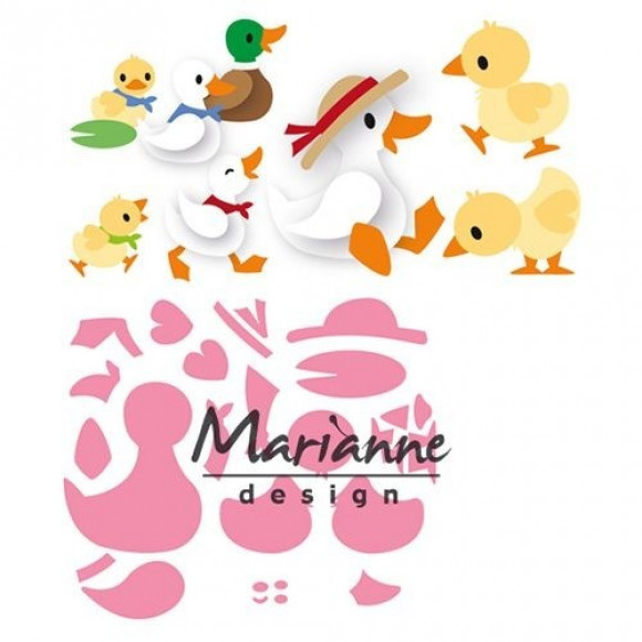 COL1428 Marianne Design Collectables Eline's duck family