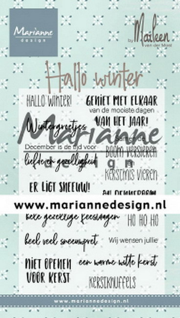 CS1036 Clear Stamp Hallo winter by Marleen