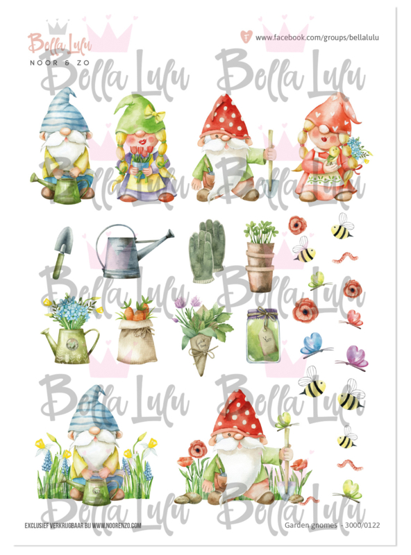 3000/0122 Bella Lulu Knipvel Garden Gnomes