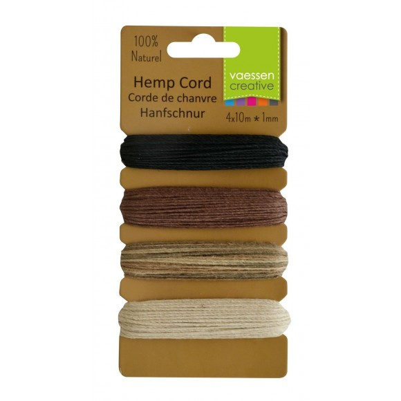 3908-010 Hemp cord assortiment 4x10m basic