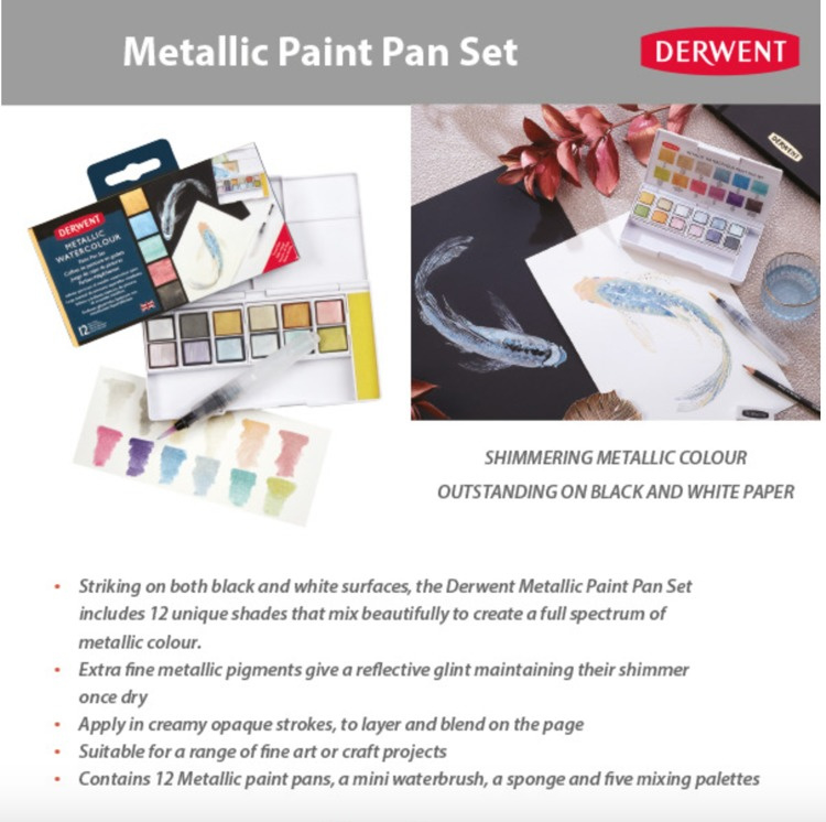 DMP2305657 Derwent Paint Pan Set - Metallic